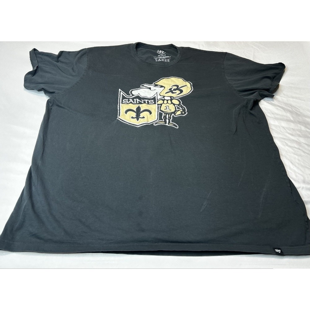 47 New Orleans Saints Sir Saint Mascot T-Shirt Mens XXL Fleur De Lis